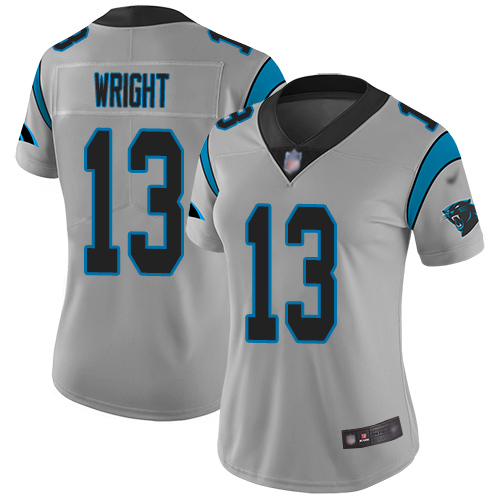 Carolina Panthers Limited Silver Women Jarius Wright Jersey NFL Football 13 Inverted Legend